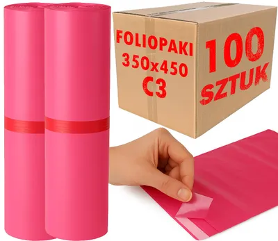 Obrázok produktu pre Balenie kuriérskej fólie Ružová C3 350x450mm - 100 ks., Obrázok generovaný UI