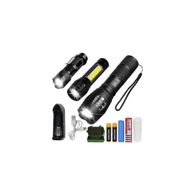 Image de lampe de poche 3x LED CREE XM-L T6 et Q5 2x ZOOM et XPE + COB