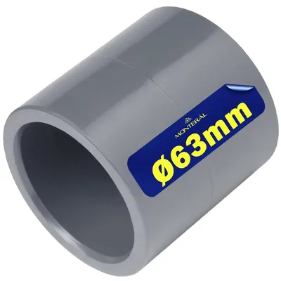 Zdjęcie produktu dla Łącznik rurowy PVC-U - Ø 63 mm - PN 16 - Złączka klejona