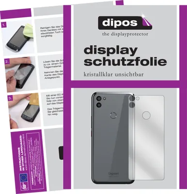 An instructional image showing how to apply a screen protector to a smartphone, alongside marketing material for the product.