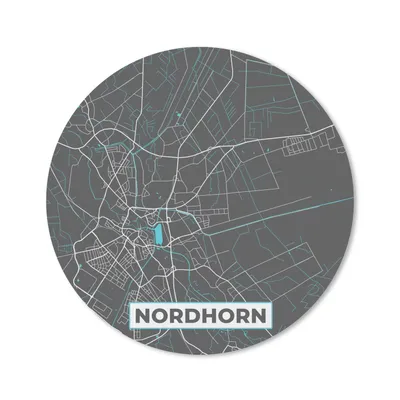 Produktbild von MuchoWow® Mauspad Mousepad Blau - Deutschland - Karte - Stadtplan - Nordhorn 50x50 cm - Mousepads - Maus Mat - Pad - Mausunterlage - Vinyl