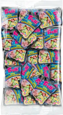 Produktbild von Trolli Saure Glühwürmchen 100x10g Beutel, für Karneval oder Party, 1000g