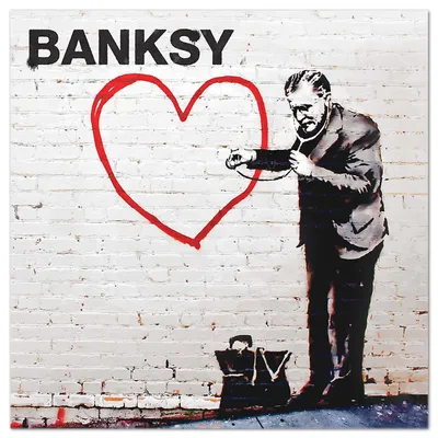 Zdjęcie produktu dla Giallobus - Heart Doctor - Banksy - 70D x 70S cm - Obraz - Szkło akrylowe