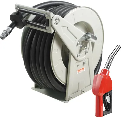 Image de Enrouleur de tuyau VEVOR 25,4 mm x 15,24 m  Enrouleur de tuyau à air Pression de service max. 300 PSI Enrouleur de tuyau à air comprimé Diesel Kérosène pour garages automobiles Ateliers Studio à domicile Garage