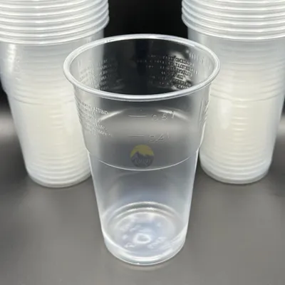 Obrázok produktu pre Jednorazové plastové poháre na pivo, objem 500 ml, priehľadné, balenie 500 kusov