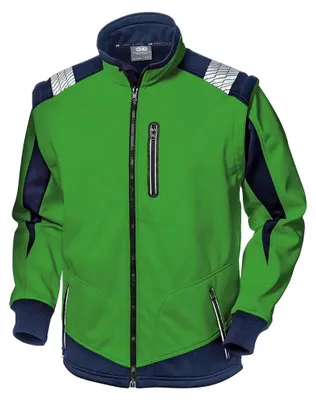 Immagine prodotto di Giacca da lavoro softshell Sir Safety STARFLEX da uomo, antivento con fodera in pile, taglia L, VERDE/BLU
