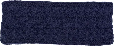Produktbild von styleBREAKER Damen Strick Stirnband einfarbig mit Zopfmuster, Thermo Fleece Futter, Winter Headband Uni 04026058