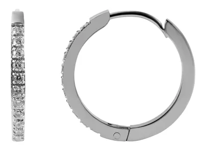 Produktbild von Akzent Edelstahl Creolen, silberfarbig, Durchmesser: 20 mm / Stärke: 2 mm