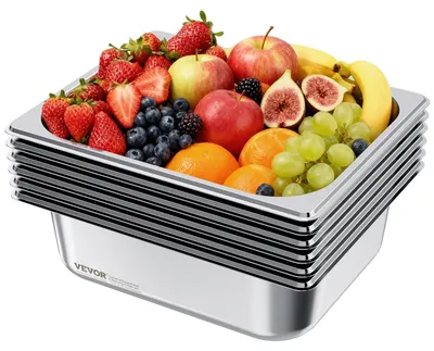 Zdjęcie produktu dla Vevor Pojemnik Gastronorm 1 2 6L 6 Szt Stal Nierdzewna Profesjonalny
