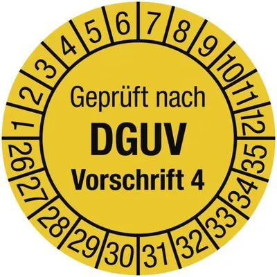 Produktbild von Dreifke® Prüfplakette  nach DGUV Vorschrift 4, 2026-2035, Dokumentenfo...