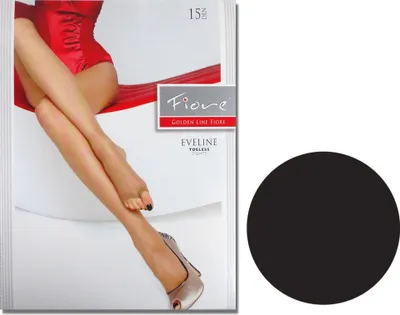 Produktbild von Fingerlose Strumpfhose 15 Den String Höschen 4 Black