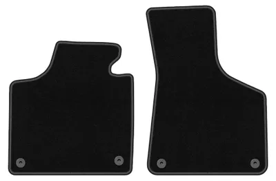 Image de Tapis avant en moquette pour Audi A3 8P 2003-2011 (à hayon/Sportback/cabriolet) – 2 pièces, noirs, sur mesure – Wielganizator BASIC
