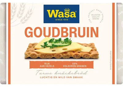 Produktbild von Wasa Goudbruin Knäckebrot 245g – Knuspriges Vollkornbrot, ballaststoffreich