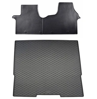 Produktbild von Gummi Fußmatten + Kofferraumwanne Set für Opel Vivaro B, Bj. 8/2014-3/2019