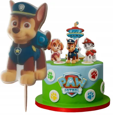 Produktbild von Sweetfanaberia | Figurka do dekoracji tortu, Chase Paw Patrol, dekoracja i ozdoba