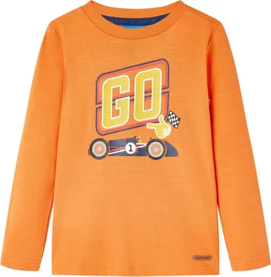 Produktbild von Kinder-Langarmshirt Dunkelorange 128