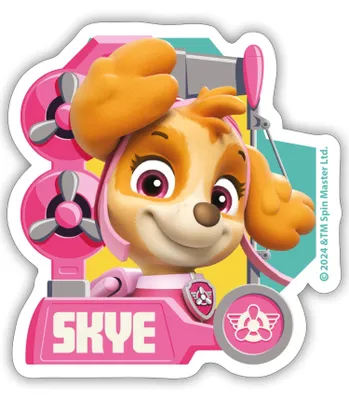 Produktbild von Spreadshirt Paw Patrol Skye Charakterdesign Sticker Aufkleber, 10 x 10 cm, Mattweiß