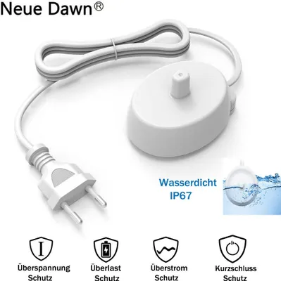 Produktbild von NeUe Dawn Ladegerät Braun Oral B Type 3757 für Oral B 3709 3728 Vitality 100 3737 3756 3761 3764 4736 4717 4729 4733 6500 Elektrische Zahnbürste Ladestation