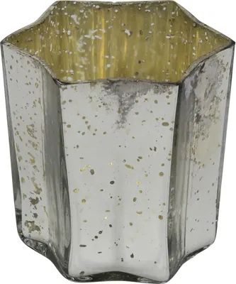 Produktbild von Teelicht-Gläser 3 Stück Stern silber mittel