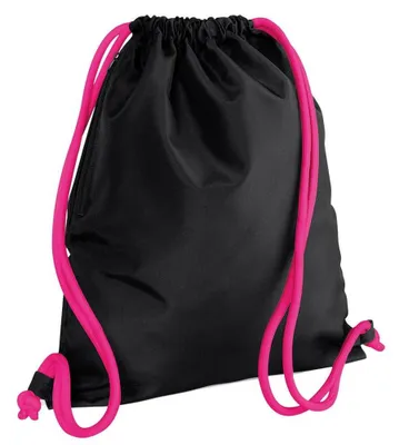Produktbild von Bagbase Icon Turnbeutel FK175 (Einheitsgröße) (Schwarz / Fuchsia)