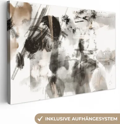Zdjęcie produktu dla OneMillionCanvasses® - Obrazy na płótnie - 150x100 cm, Malarstwo - Kolor - Czarno-biały - Sztuka, Druk na ścianie Dekoracja ścienna - Zdjęcie na płótnie - Obraz na drewnianej ramie