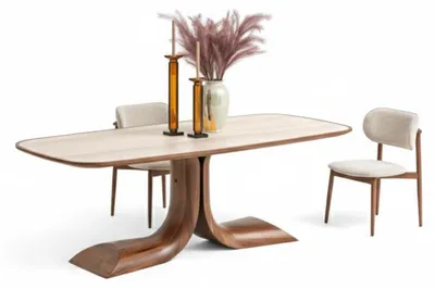 Immagine prodotto di Tavolo da pranzo in stile moderno, colore marrone, tavolo spazioso, stile raffinato