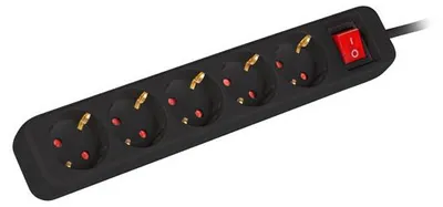Obrázok produktu pre Lanberg PS1-05F-0300-BK Lanberg Steckdosenleiste 5x Schuko m. Sch.,Kupfer, 3m schw.