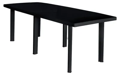 Produktbild von Gartentisch für Garten, Balkon und Terrasse, anthrazit, 216 x 90 x 72 cm, Kunststoff