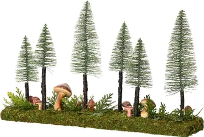 Produktbild von Pilz Tischgesteck l11b31h50 cm grün Weihnachten - Everlands