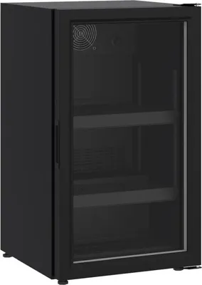 Image de Mini-réfrigérateur Combisteel – Modèle de table 136 litres, noir, porte en verre