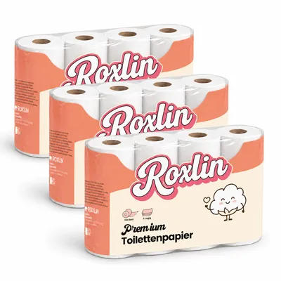 Immagine prodotto di Carta igienica premium Vella a 3 veli, ultra morbida, altamente assorbente, delicata per la pelle, resistente agli strappi e ipoallergenica - 24 rotoli, tedesca