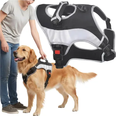 Immagine prodotto di W️obell | IMPONTO SENZA PRESSIONE IMPONTO CON MANIGLIA, CONFORTEVOLE, RIFLETTENTE, L (63-78 CM) | Maniglia e 2 occhielli per guinzaglio, riflettente (torace 63-78 cm)