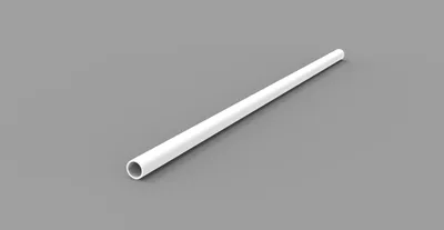 Aluminium-Rohr rund, 112 cm, Ø 40 mm, weiß lackiert