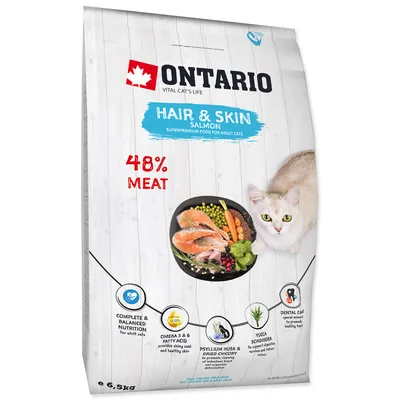 Productafbeelding van Krmivo Ontario Kattenvoer, voor vacht en huid, 6,5 kg