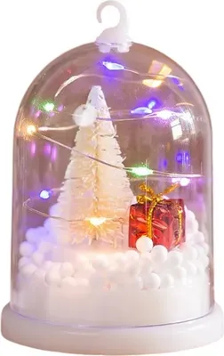 Produktbild von LED Schneekugel Leuchtende Festtagskugeln aus Kunststoff (inkl. Batterien) Model-F