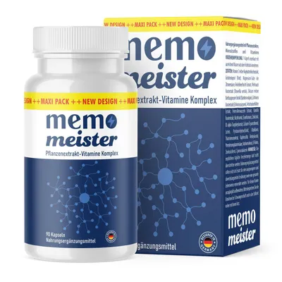 Produktbild von Memo Meister Caps | Für Frauen und Männer | Neutral im Geschmack | 90 Kapseln Inhalt