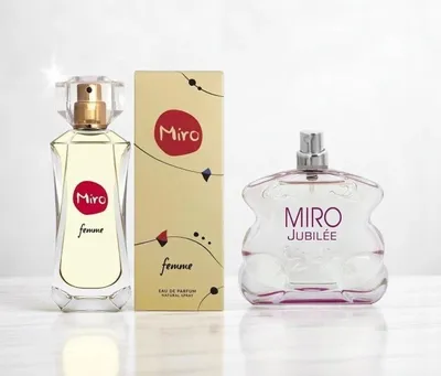 Produktbild von Miro FEMME Eau de Parfum Spray 50 ml + Miro JUBILEE Eau de Parfum Spray 75 ml Lieferung erfolgt wie abgebildet