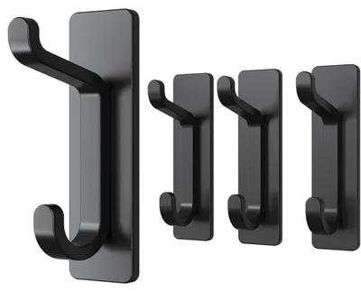 Imagen del producto de Ganchos adhesivos para pared, toalleros para baño, toalleros para cocina, ganchos adhesivos para abrigos, sin necesidad de taladrar, impermeables
