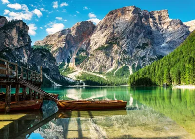 Image de Puzzle Ravensburger, Lac de Pragser Wildsee, Italie, 1000 pièces