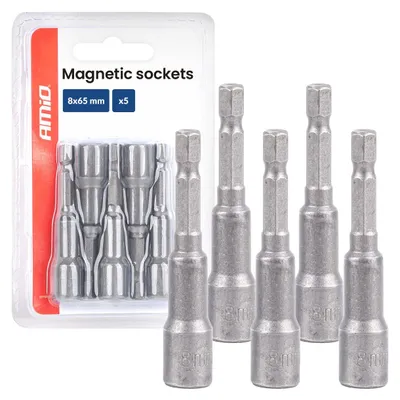 Productafbeelding van Set magnetische dopsleutels 5 st. 8×65mm AMIO-04938