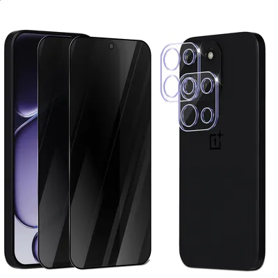 Produktbild von 2-Pack OnePlus Nord 6 Privacy Displayschutzfolie Privacy & 2-Pack Kameraschutz - Gehärtetes Glas 9H - Super Qualität 3D