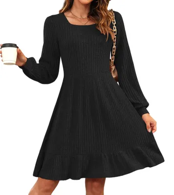Productafbeelding van AUSELILY: Dames, gebreide jurk, herfstjurk, trui-jurk, winterjurken