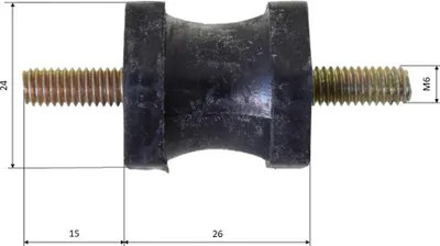 Produktbild von Silentblock, Gummimetalllager, Gummipuffer 24 x 26mm, M6 x 15mm
