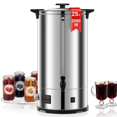 Glühweinkocher 25 L Edelstahl 2500 W mit Zapfhahn