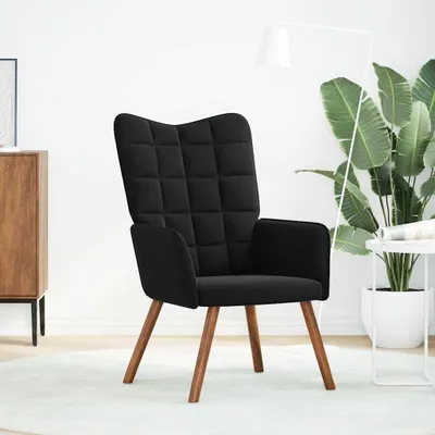 Produktbild von vidaXL Relaxsessel Schwarz Samt
