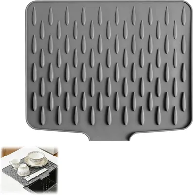 Produktbild von Abtropfmatte für Geschirr 40x32cm aus Silikon, rutschfest und hitzebeständig