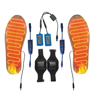 Produktbild von Thermo-Einlegesohlen USB beheizbar – verstellbar 225–255 mm, waschbar, warmhaltend, 4–8 Std. Akkulaufzeit für Herren & Damen