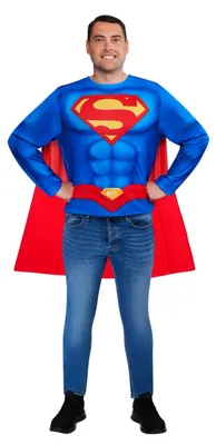 Image de Superman - Hauts de costume pour homme BN6464 (M-L) (bleu/rouge)
