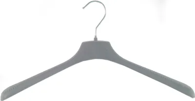 Produktbild von Samt Kleiderbügel für Blusen & Hemden, 45 cm, grau, NEU, 15 Stück