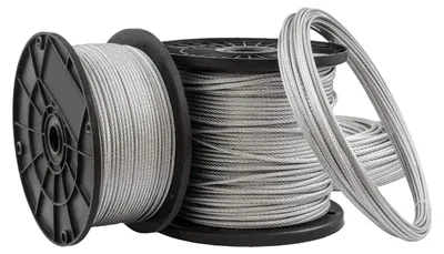 Imagen del producto de Cable de acero galvanizado, de 5 mm de diámetro y 5 metros de longitud, para construcción